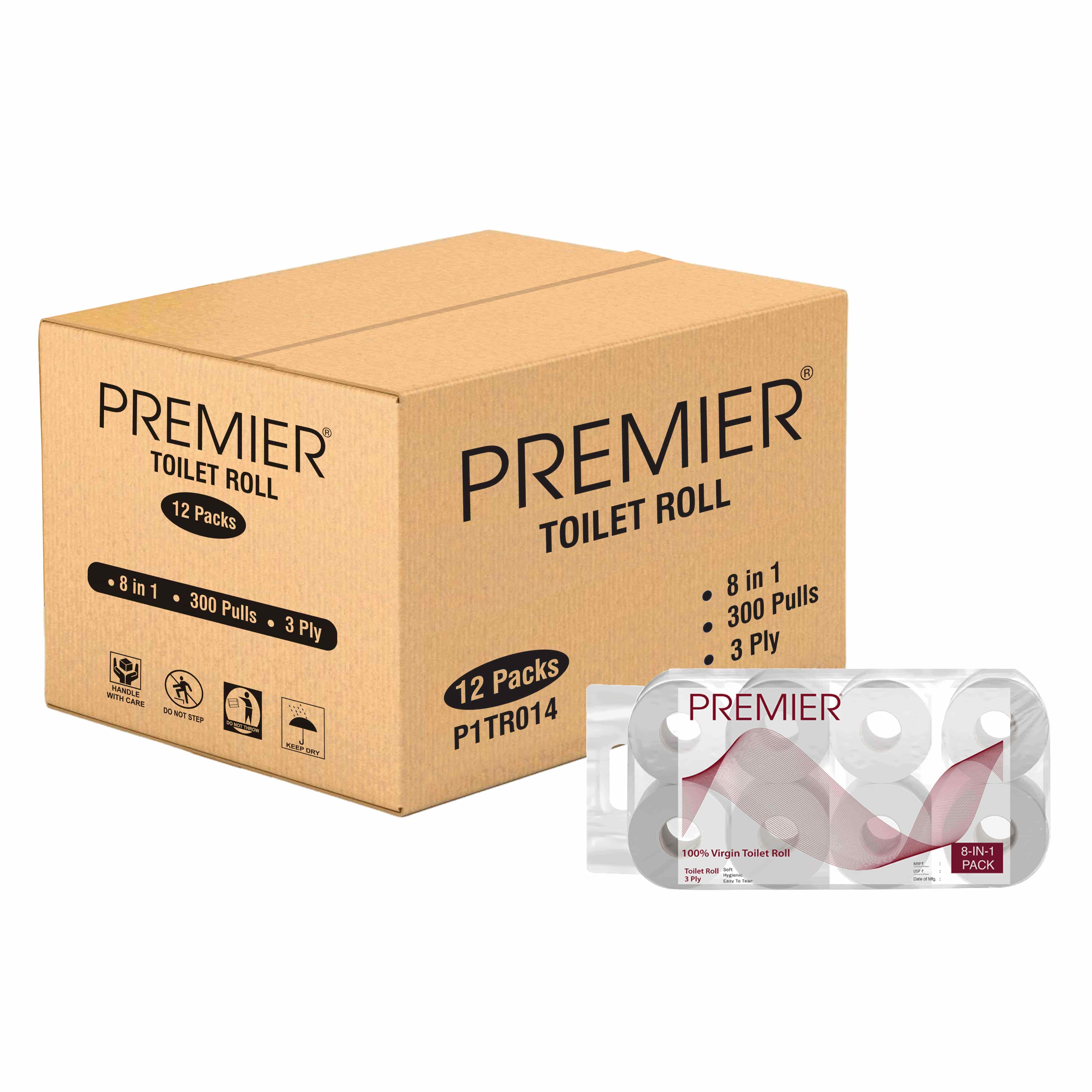 Premier Tissue  Paper TR 300 Pulls 3 Ply 8x1